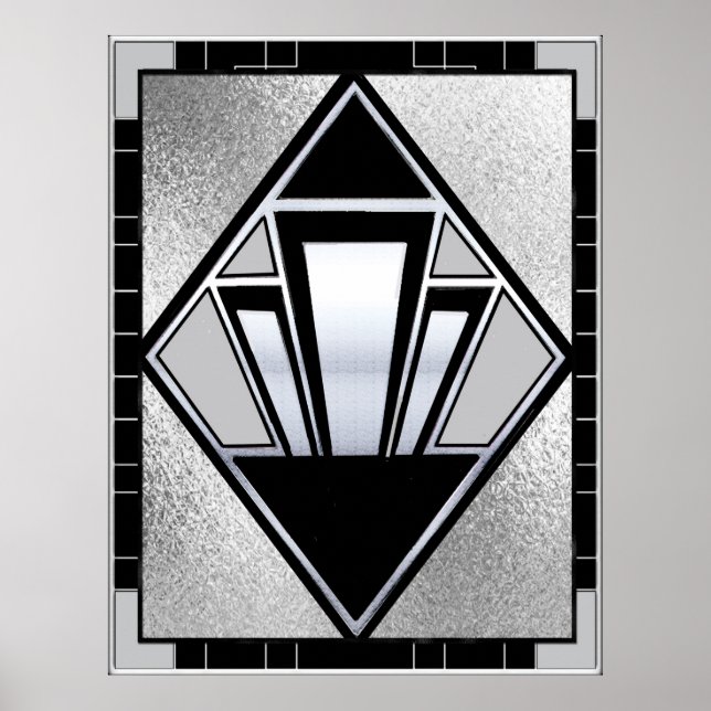 Affiche New Art Deco SIlver and Black (Devant)