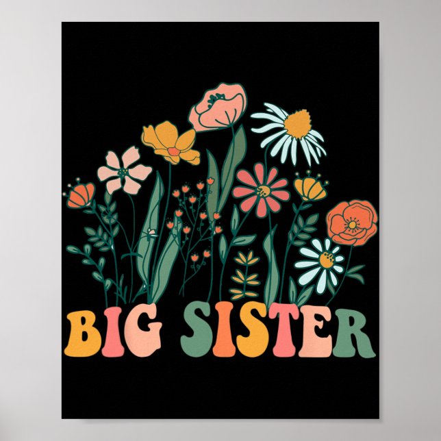 Affiche New Big Sister Wildflower First Birthday &amp; Bab (Devant)