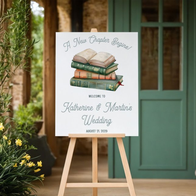 Affiche New Chapter Begins, Book Themed Welcome (Créateur téléchargé)