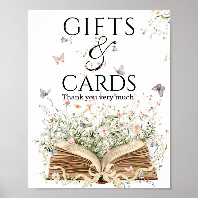 Affiche New Chapter Book Theme bridal shower Gift & card (Devant)
