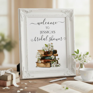 Affiche New Chapter Bridal Shower Welcome Sign