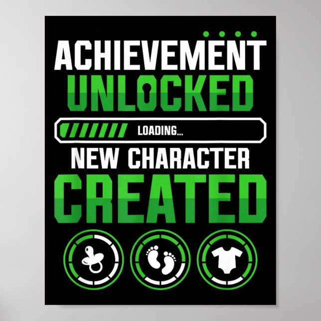 Affiche New Character D Gamer Pregnancy Announcement  (Devant)