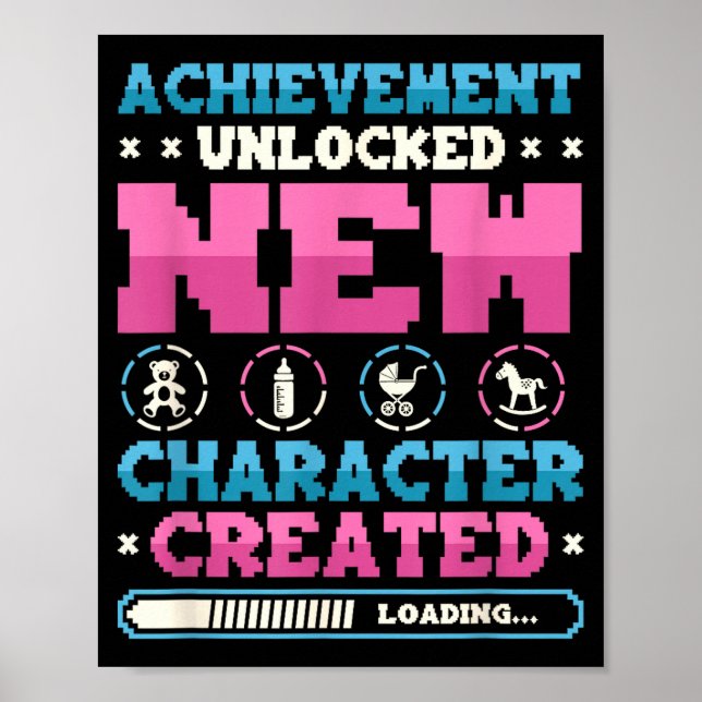 Affiche New Character D Gamer Pregnancy Announcement  (Devant)