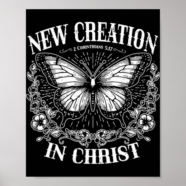 Affiche New Creation In Christ, Boho Christian, Western Fa (Devant)
