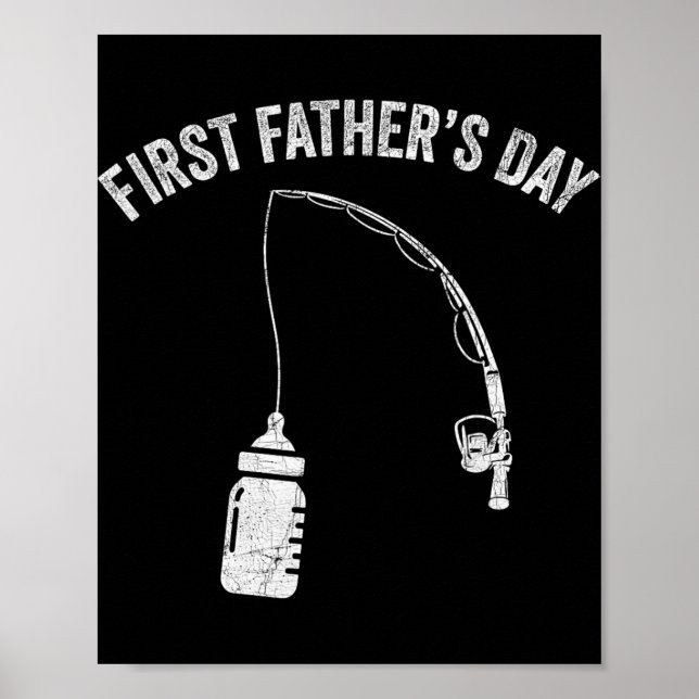 Affiche New Dad Fisherman, First Fathers Day Fishing Dad  (Devant)