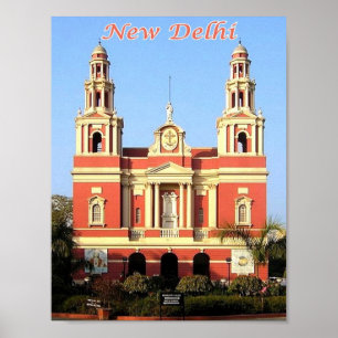 Affiche New Delhi - Cathédrale du Sacré-Coeur -