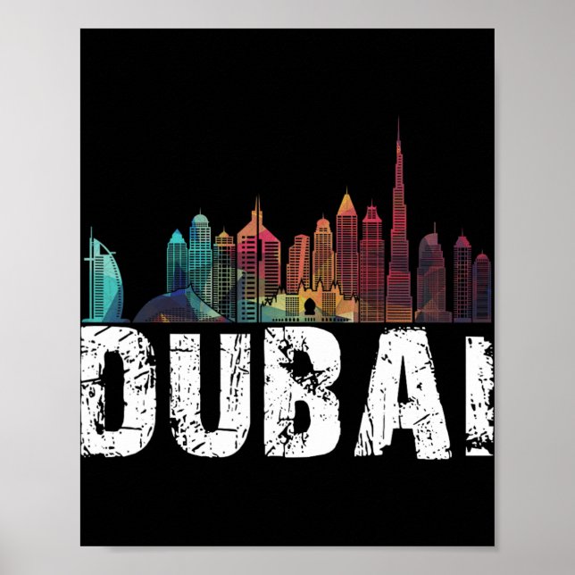 Affiche New Dubai Love Skyline Uni For Holidays In Dubai  (Devant)