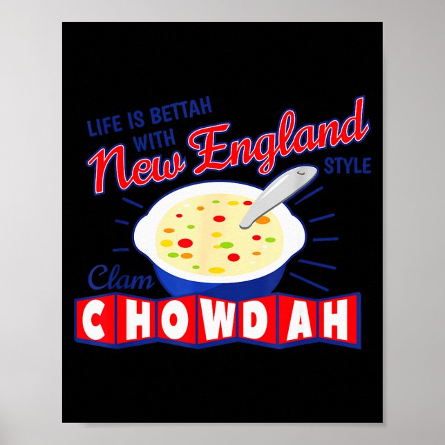 Affiche New England Style Clam Chowder  (Devant)