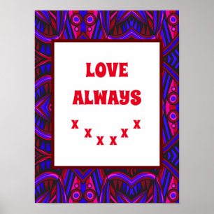 Affiche New Fish Head Feuilles Jazz Funk Purple Blue Red