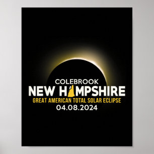 Affiche New Hampshire Nh Total Solar Eclipse 2024