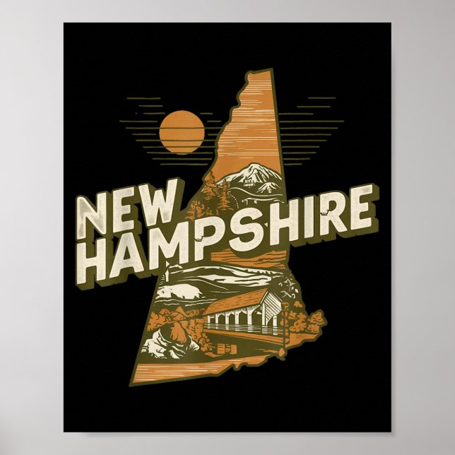 Affiche New Hampshire Souvenirs For Men, Women &amp; Kids  (Devant)