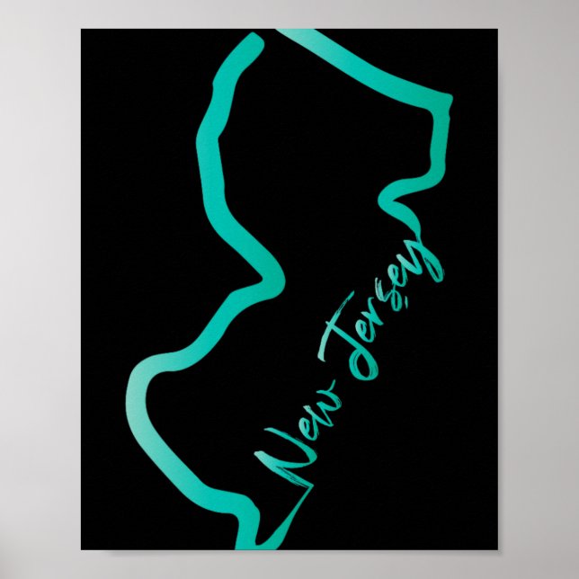 Affiche New Jersey Shirt Jersey Graphic Tees For Women. Me (Devant)