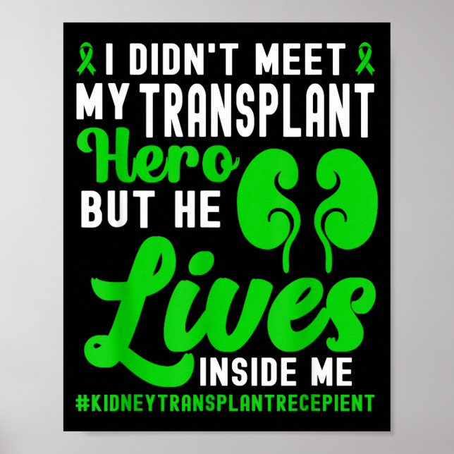 Affiche New Kidney Owner Funny Kidney Transplant Survivor  (Devant)