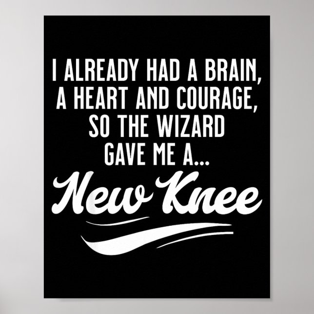 Affiche New Knee Funny Wizard Knee Replacement Surgery Rec (Devant)