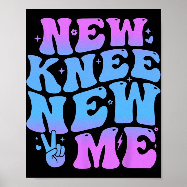 Affiche New Knee New Me Funny Knee Replacement Surgery Rec (Devant)