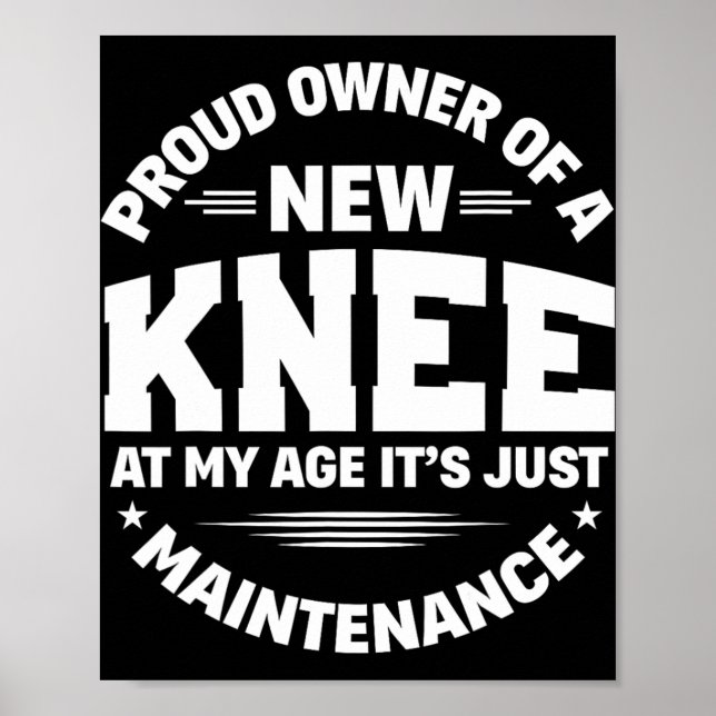 Affiche New Knee Replacement Surgery Get Well Recovery Gag (Devant)