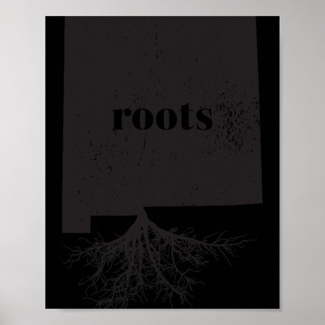 Affiche New Mexico Roots State Map Shirt Home Love Pride G (Devant)