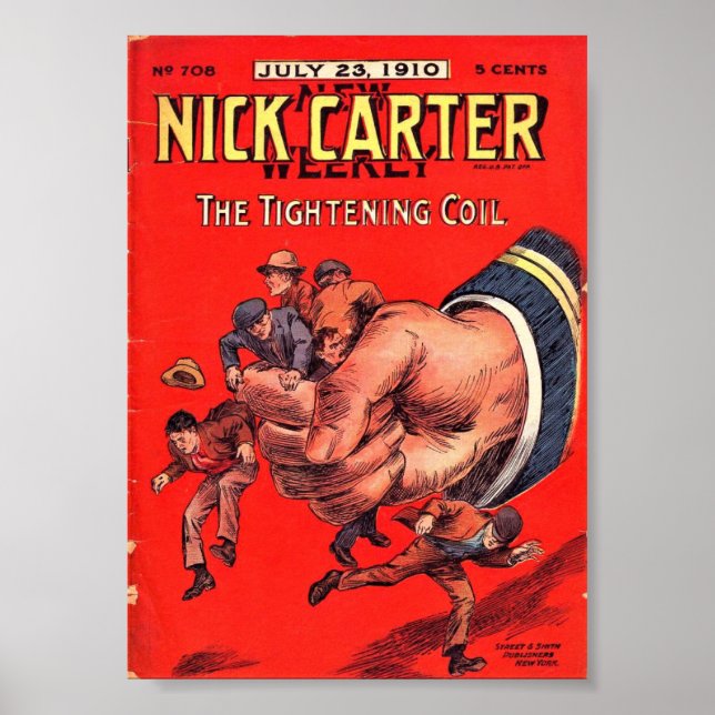 Affiche New Nick Carter Weekly 708 - Le bobinage de resser (Devant)