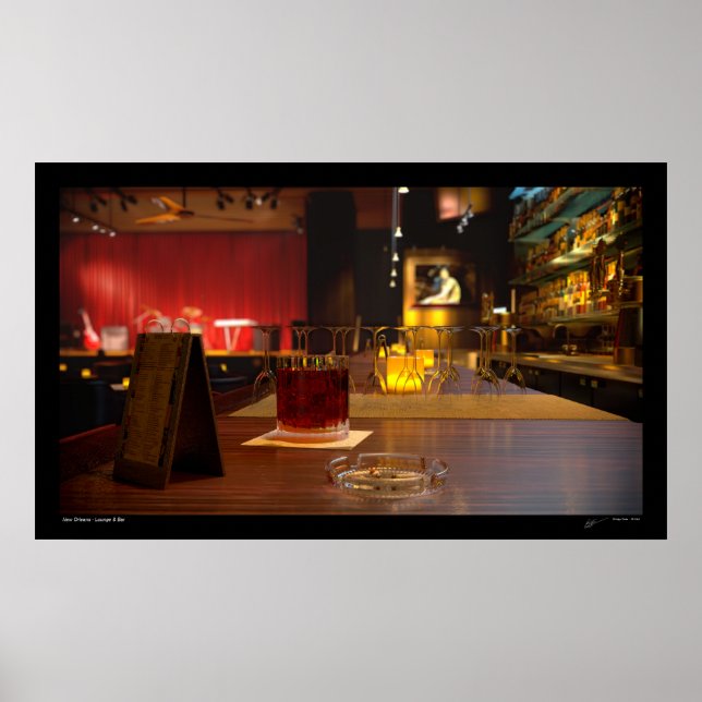Affiche New Orleans - Bar & Lounge 3D (Devant)