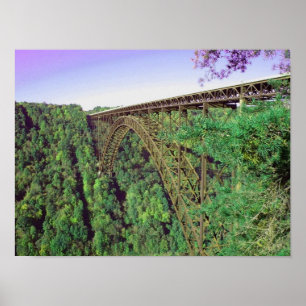 Affiche New River Gorge Bridge - Virginie-Occidentale