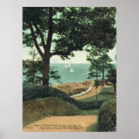 New Rochelle, New York, Vue sur le parc, Vintage