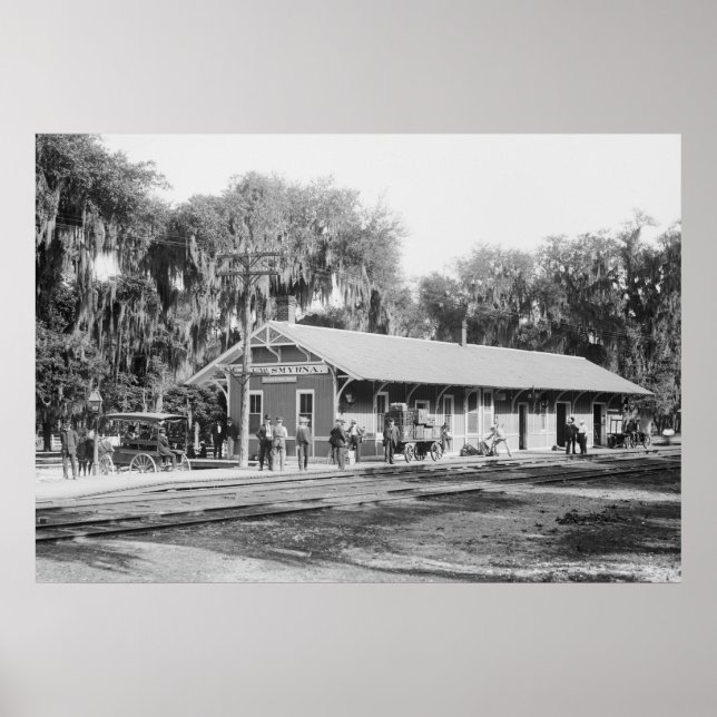 Affiche New Smyrna, gare de Floride, 1904 (Devant)