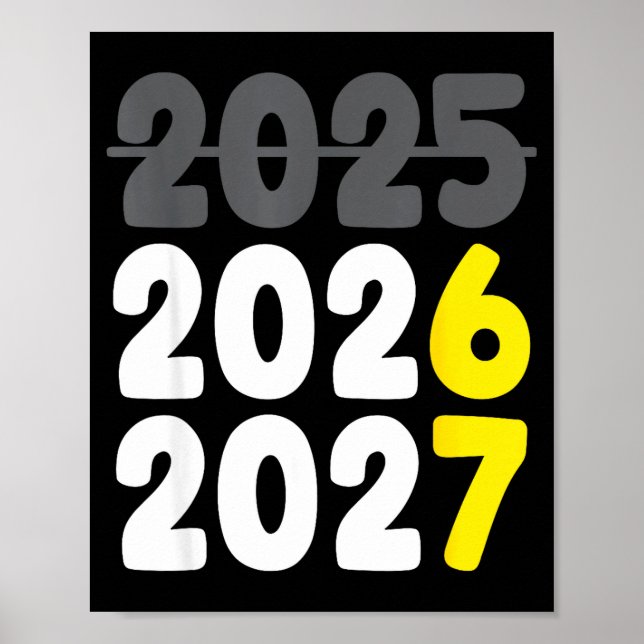 Affiche New Year 2026 Funny Six Seven 67 Meme Gen Alpha Sl (Devant)
