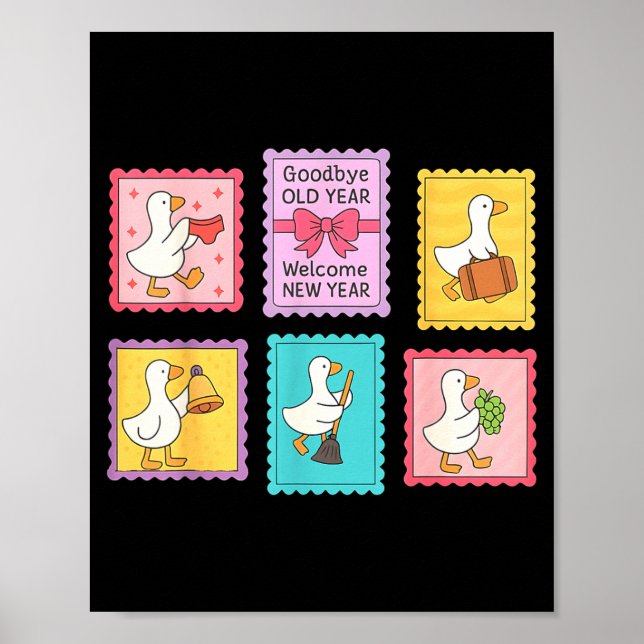 Affiche New Year Matching Welcome New Year Midnight Funny  (Devant)