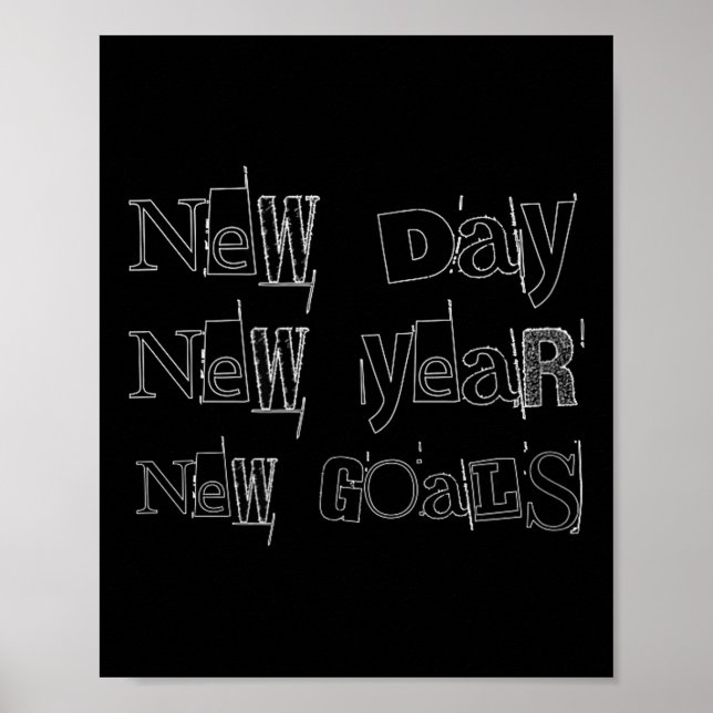 Affiche New Year, New Day, Goals Motivation For Dad, Men A (Devant)