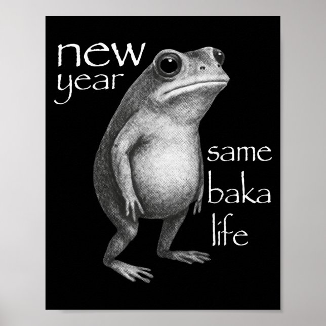Affiche New Year Same Baka Life Funny Frog Joke  (Devant)