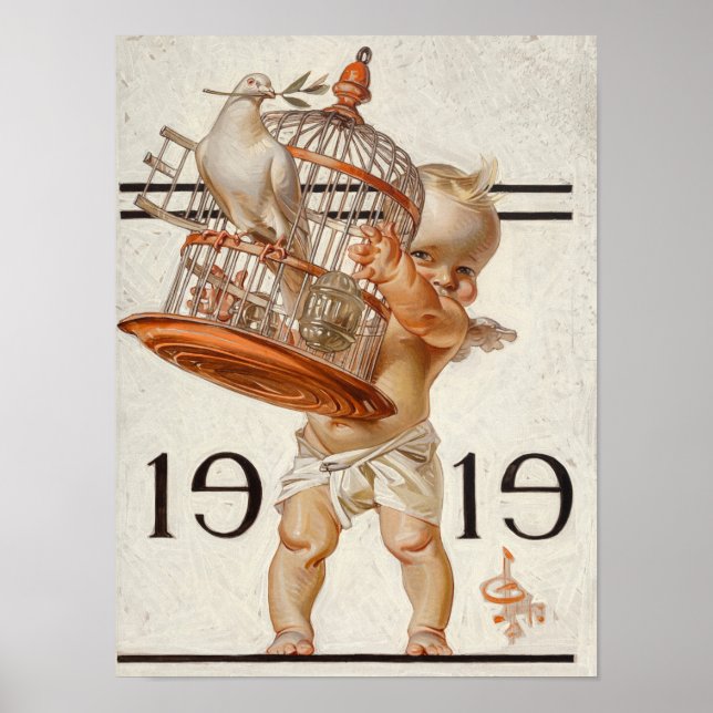 Affiche New Year's Baby, 1919 by J. C. Leyendecker (Devant)