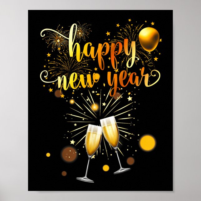 Affiche New Years Eve Party Supplies 2026 Happy New Year F (Devant)