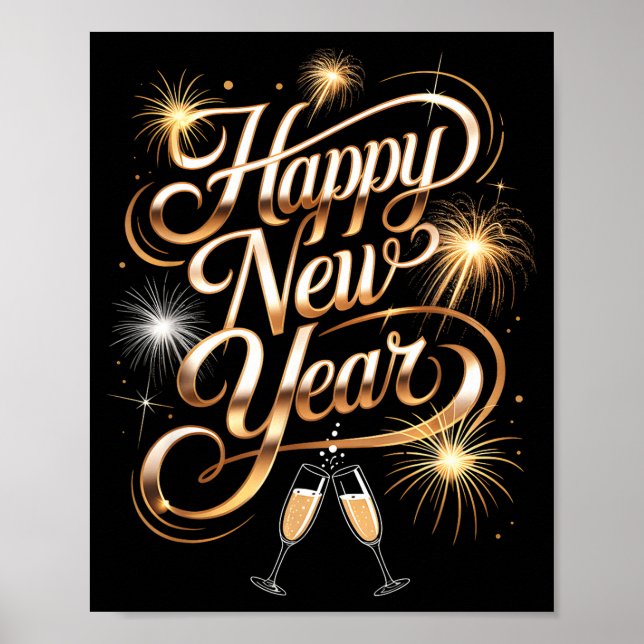 Affiche New Years Eve Party Supplies 2026 Happy New Year F (Devant)