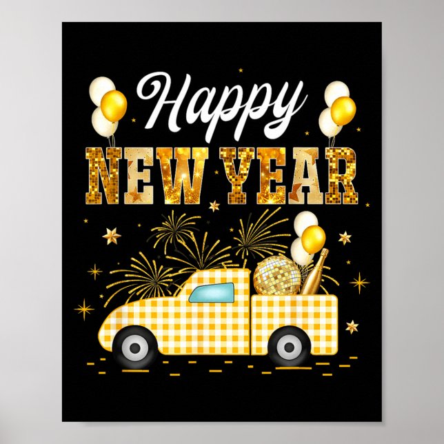 Affiche New Years Eve Party Supplies 2026 Happy New Year T (Devant)