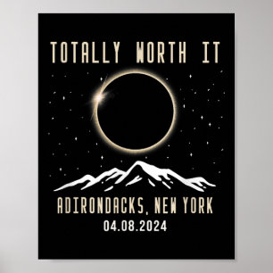 Affiche New York 2024 Éclipse solaire totale