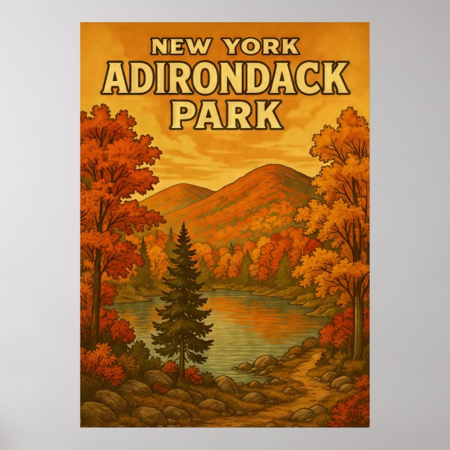 Affiche New York Adirondack Park V02 (Devant)