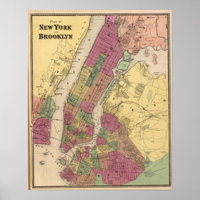 Affiche New York, Brooklyn (Devant)