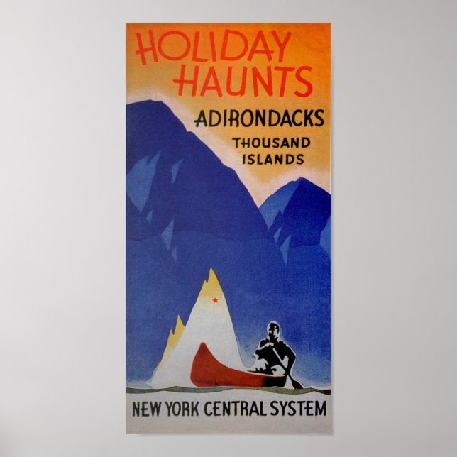 Affiche New York Central Adirondacks voyage et (Devant)