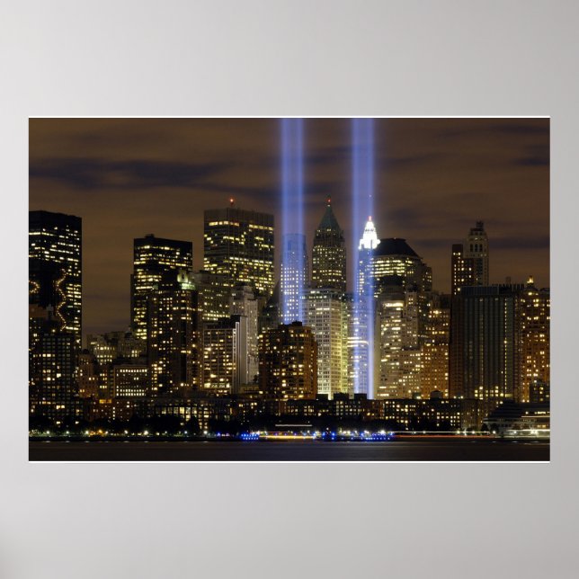 Affiche "New York City" 911 Hommage avec l'affiche des lum (Devant)