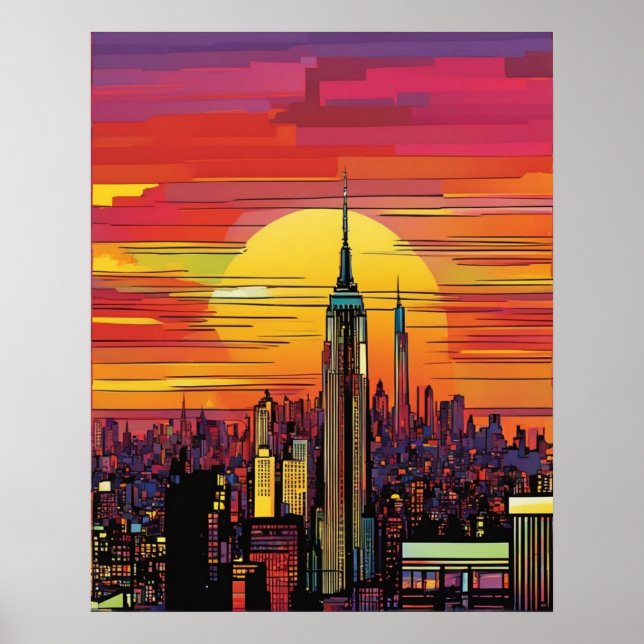 Affiche New York City (art pop) (Devant)