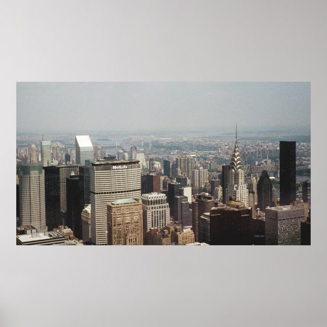 Affiche New York City avec Chrysler Building (Devant)