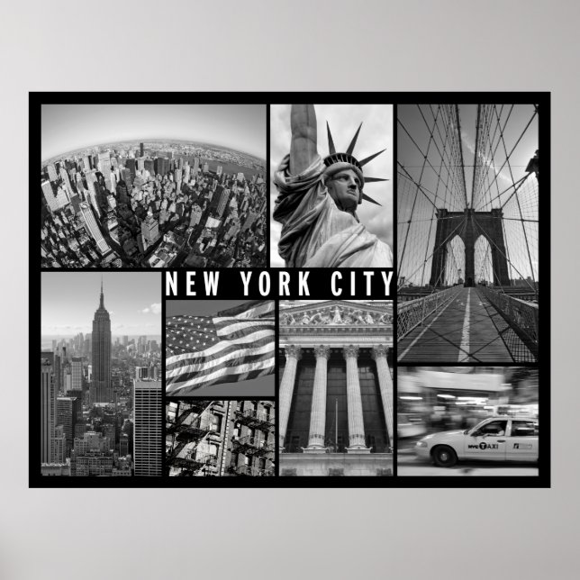 Affiche new york city black and white (Devant)