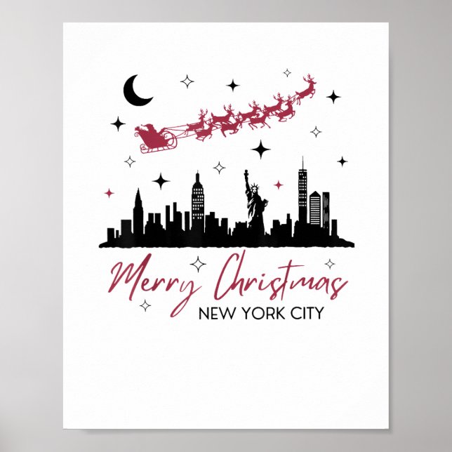 Affiche New York City Christmas Trip, Merry Christmas New  (Devant)