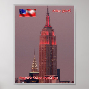 Affiche New York City - Empire State Building - USA -