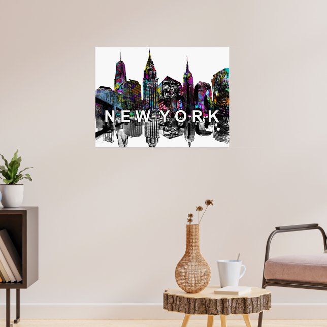 Affiche New York City en graffiti (Salon 3)