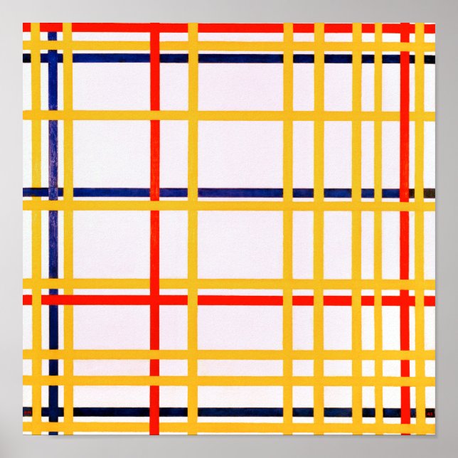 Affiche New York City I | Piet Mondrian | (Devant)