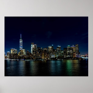 Affiche New York City Night Skyline