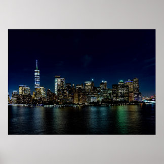 Affiche New York City Night Skyline