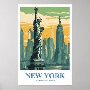 Affiche New York City Nostalgic Travel