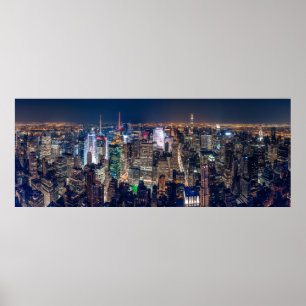 AFFICHE NEW YORK CITY PAR NUIT